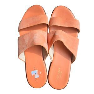 Cole Haan Grand.OS Coral Suede Slides Women’s Size 8B Stylish Slip-Ons